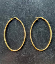 Load image into Gallery viewer, 18K Gold Plated Large Hoop Earrings
